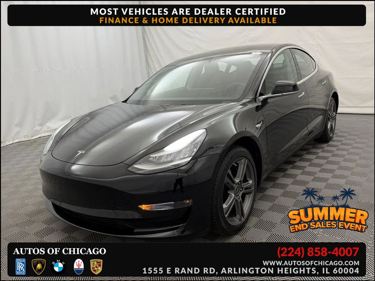 Black 2019 Tesla Model 3 Sedan All-Wheel Drive Automatic