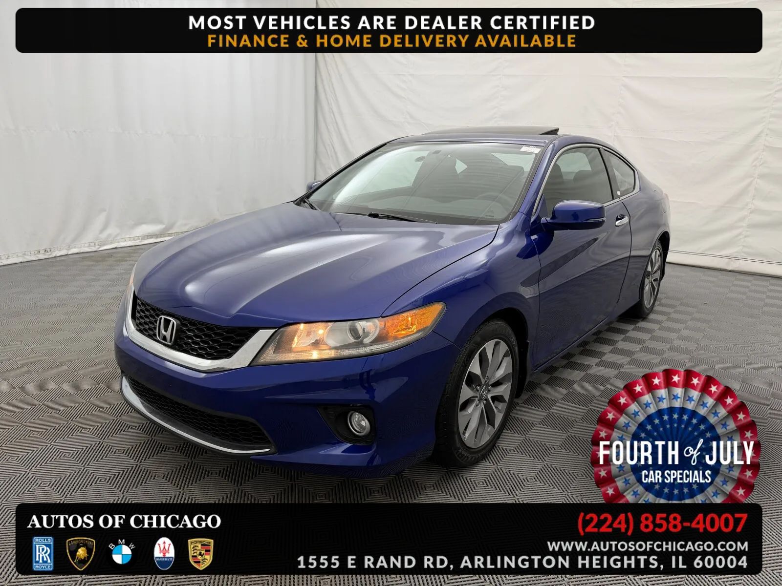 Blue 2015 Honda Accord Coupe Coupe Front-Wheel Drive Automatic
