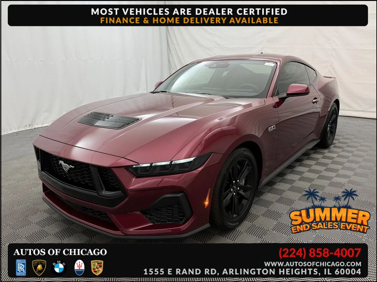 Red 2025 Ford Mustang Coupe Rear-Wheel Drive Automatic