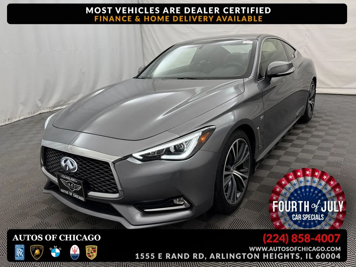 Gray 2018 INFINITI Q60 Coupe All-Wheel Drive Automatic