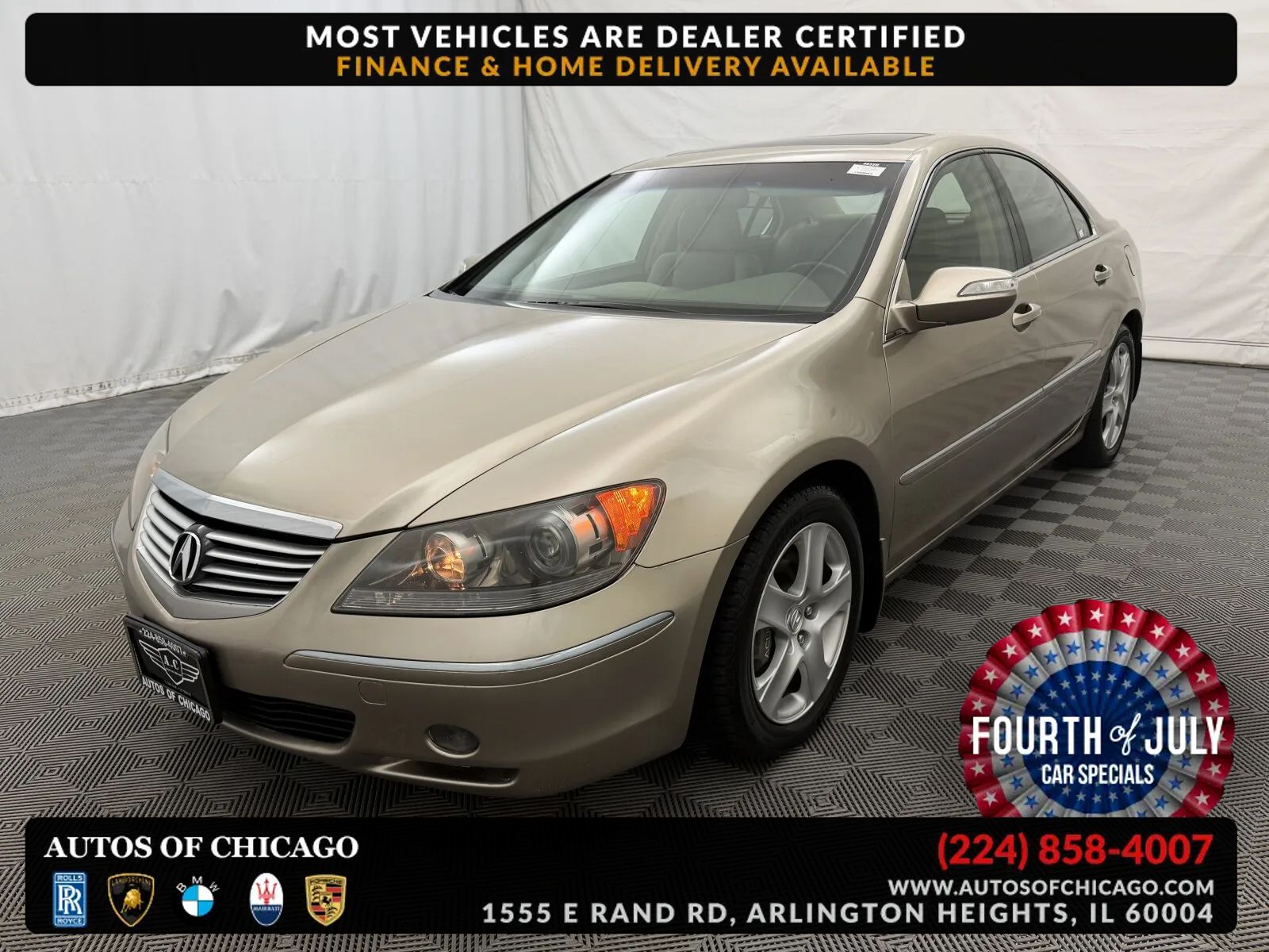 Brown (Beige) 2006 Acura RL Sedan All-Wheel Drive Automatic