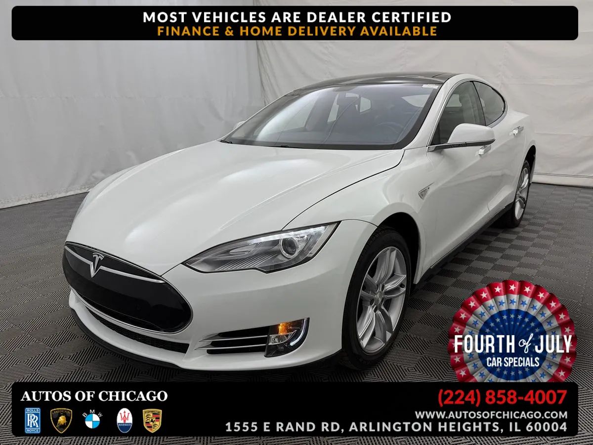 White 2013 Tesla Model S Sedan Rear-Wheel Drive Automatic