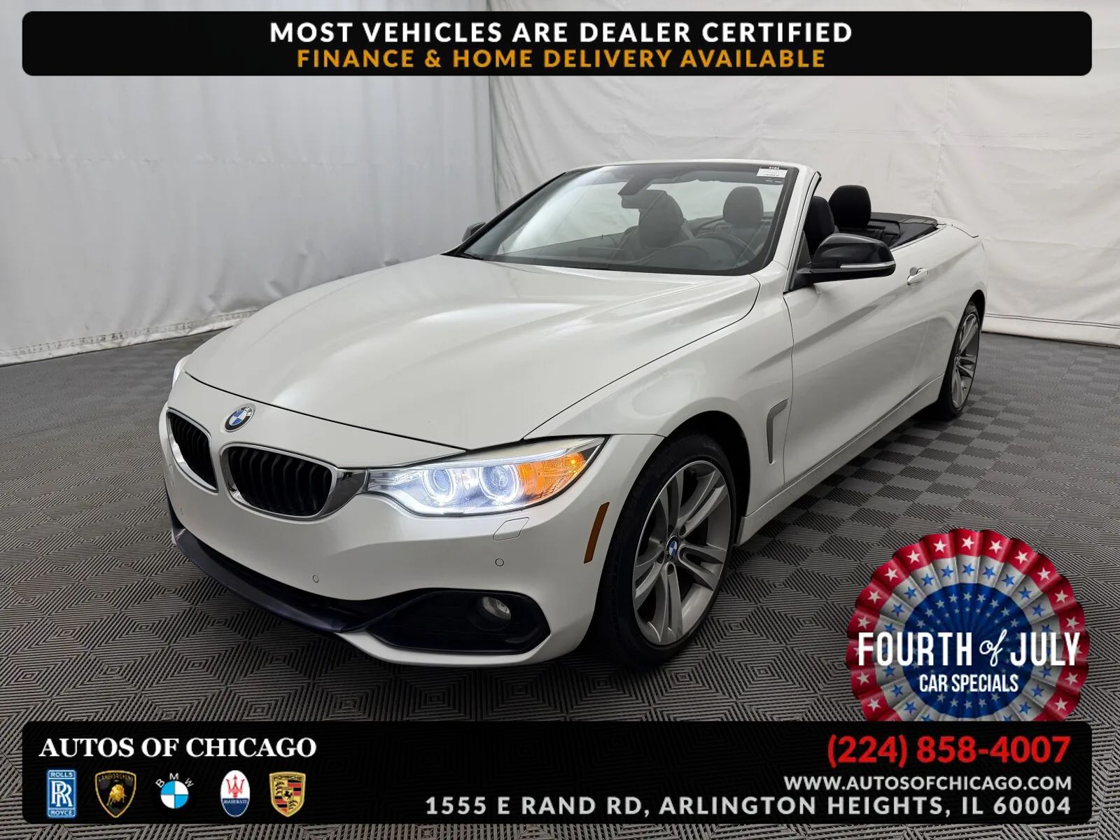 White 2014 BMW 4 Series Convertible All-Wheel Drive 8-Speed Automatic Overdrive