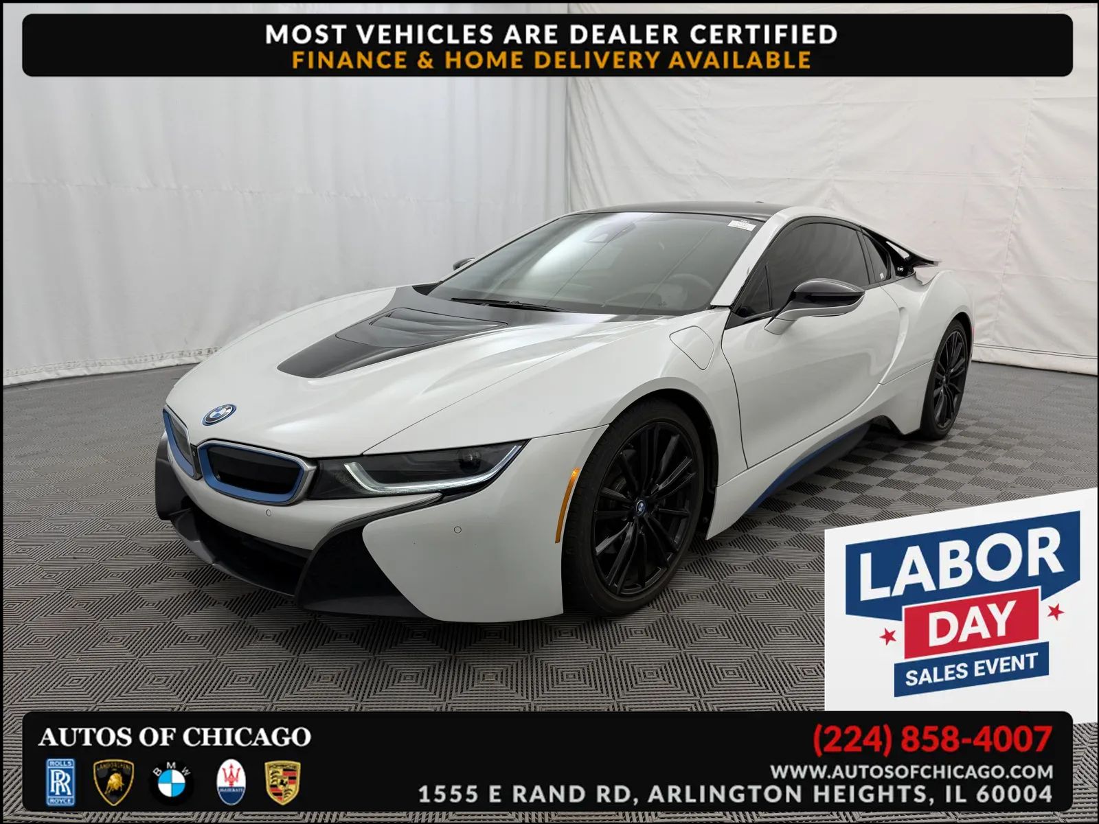 White 2019 BMW i8 Coupe All-Wheel Drive 6-Speed Automatic Overdrive