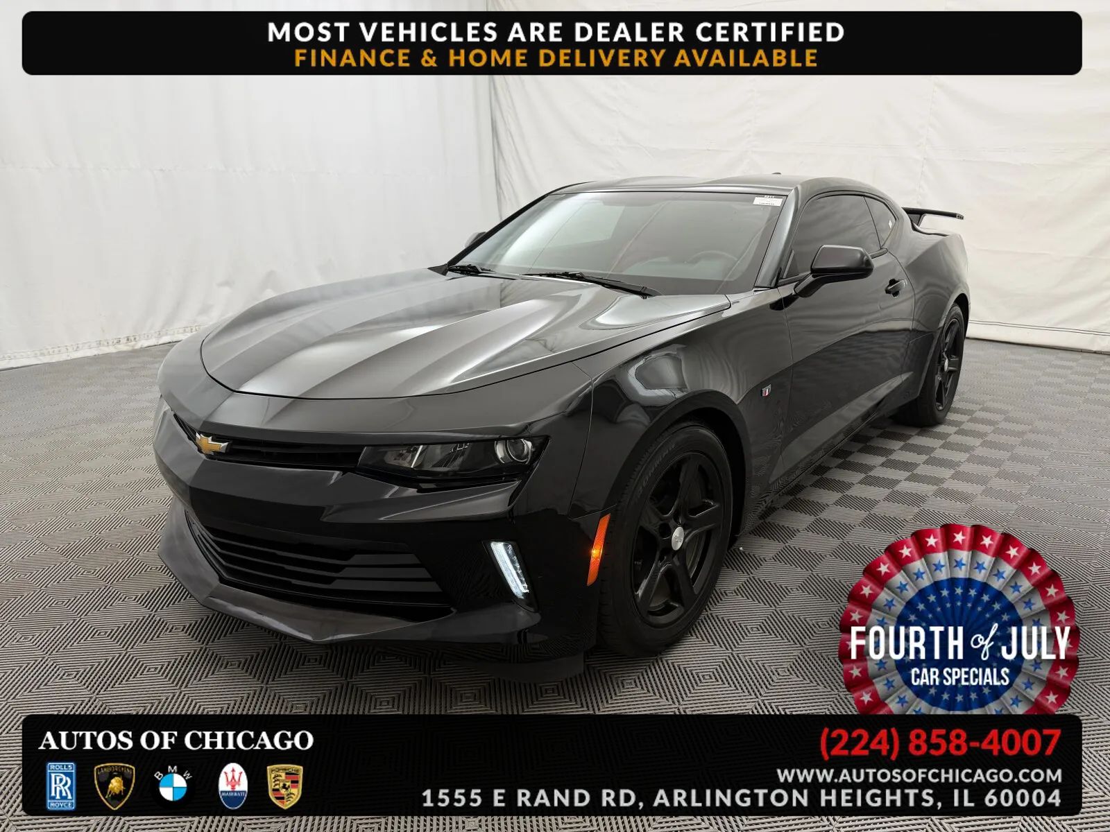 Black 2018 Chevrolet Camaro Coupe Rear-Wheel Drive 8-Speed Automatic