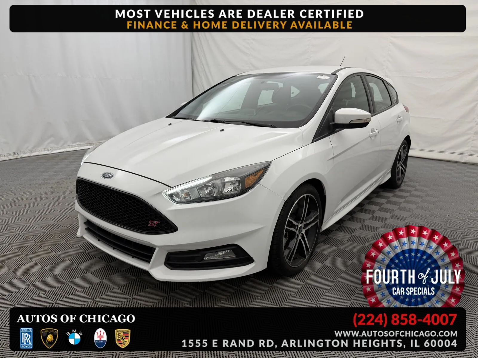 White 2018 Ford Focus Hatchback Front-Wheel Drive 6-Speed Manual Overdrive