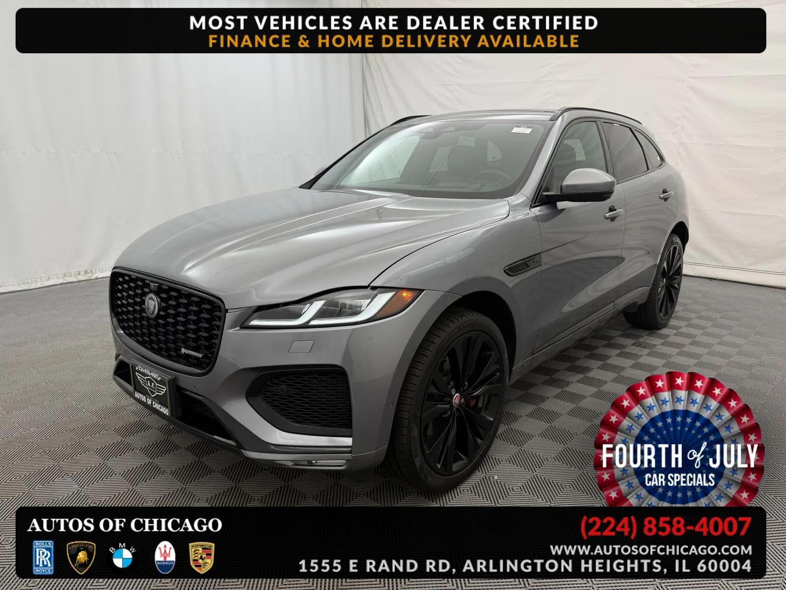 Silver 2021 Jaguar F-PACE SUV / Crossover All-Wheel Drive 8-Speed Automatic Overdrive