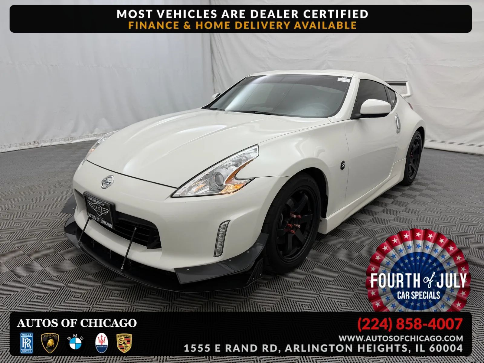 White 2016 Nissan 370Z Coupe Rear-Wheel Drive 7-Speed Automatic Overdrive