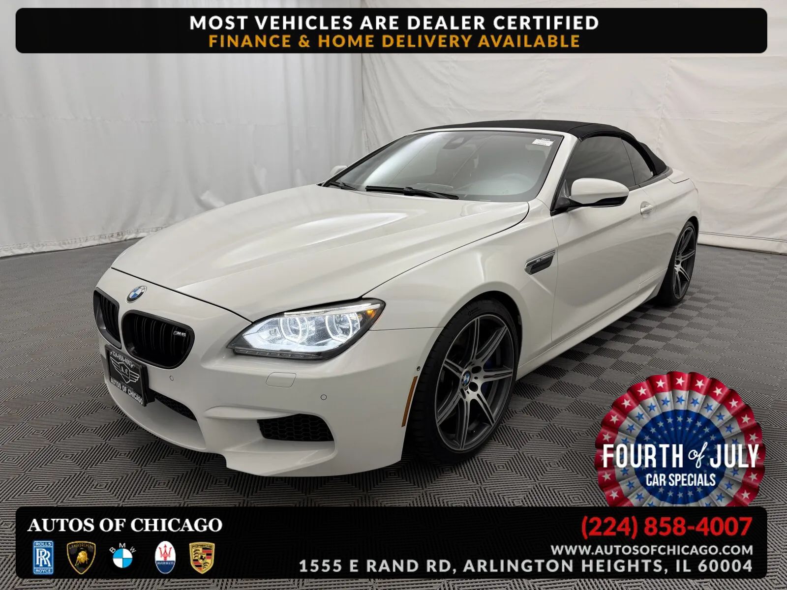 White 2014 BMW M6 Convertible Rear-Wheel Drive