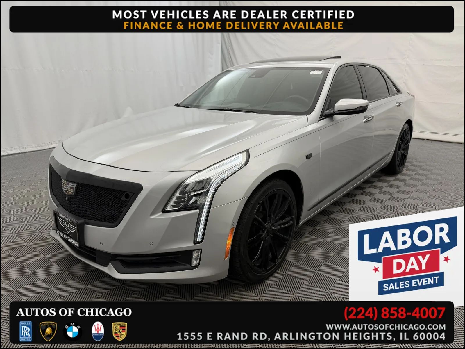 Silver 2017 Cadillac CT6 Sedan All-Wheel Drive 8-Speed Automatic
