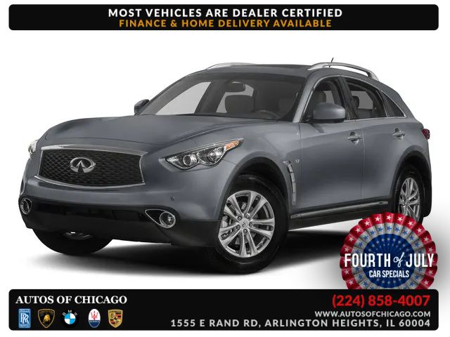Silver 2017 INFINITI QX70 SUV / Crossover All-Wheel Drive 7-Speed Automatic Overdrive