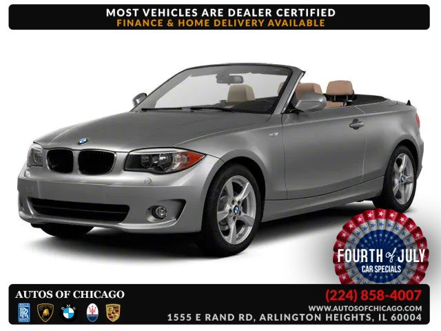 Red 2010 BMW 1 Series Convertible Rear-Wheel Drive 