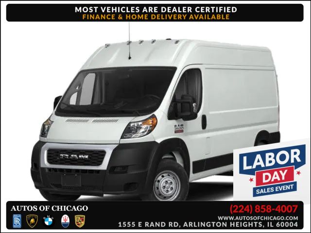 White 2022 RAM ProMaster Van Front-Wheel Drive 9-Speed Automatic Overdrive