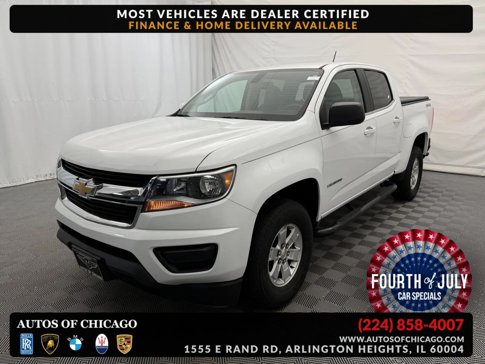 White 2020 Chevrolet Colorado Pickup Truck Four-Wheel Drive 8-Speed Automatic