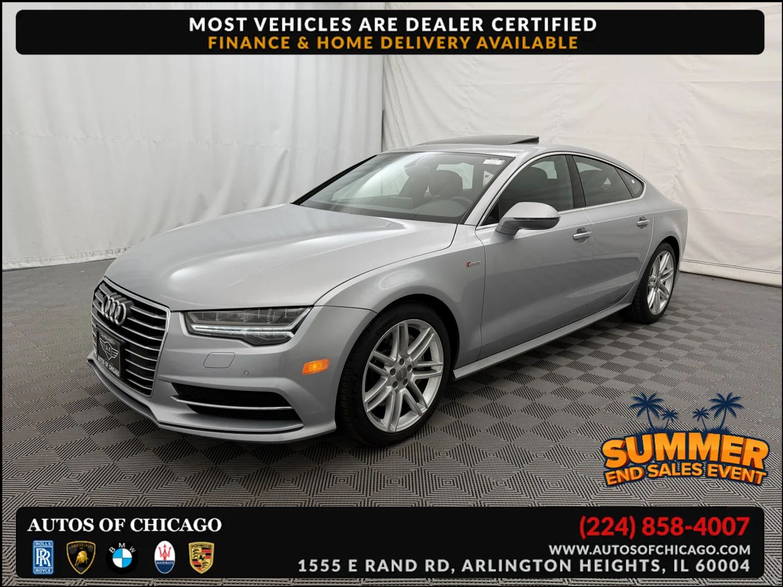 Silver 2016 Audi A7 Sedan All-Wheel Drive 8-Speed Automatic Overdrive