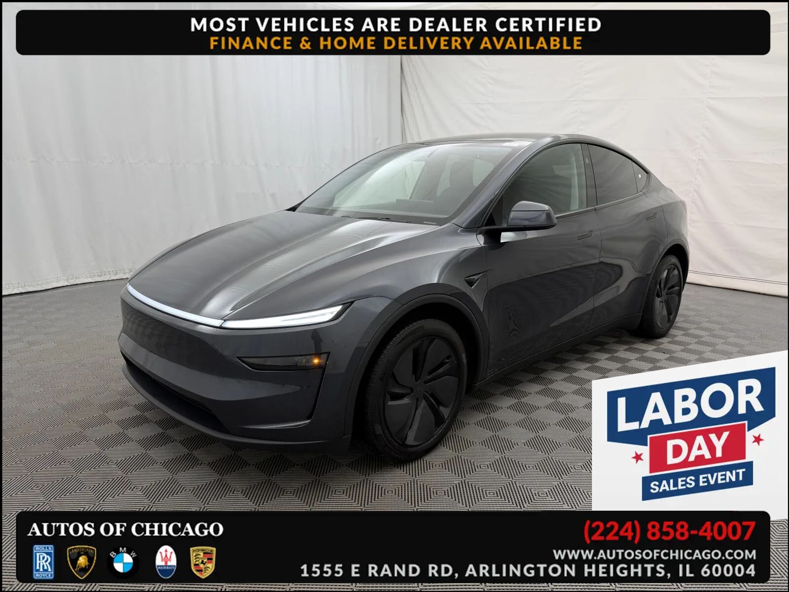 Gray 2026 Tesla Model Y SUV / Crossover All-Wheel Drive Automatic