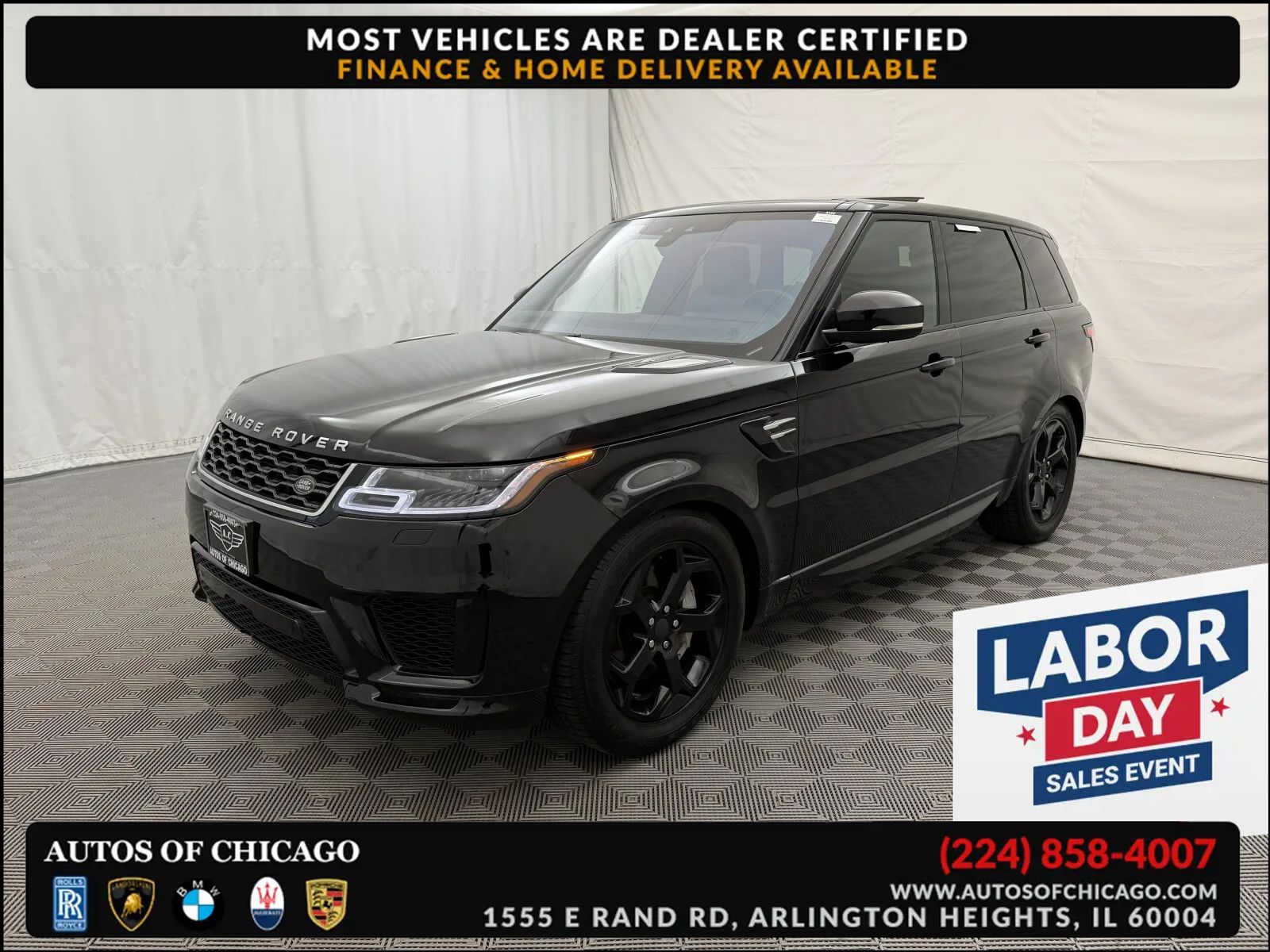 Black 2019 Land Rover Range Rover Sport SUV / Crossover All-Wheel Drive 8-Speed Automatic Overdrive