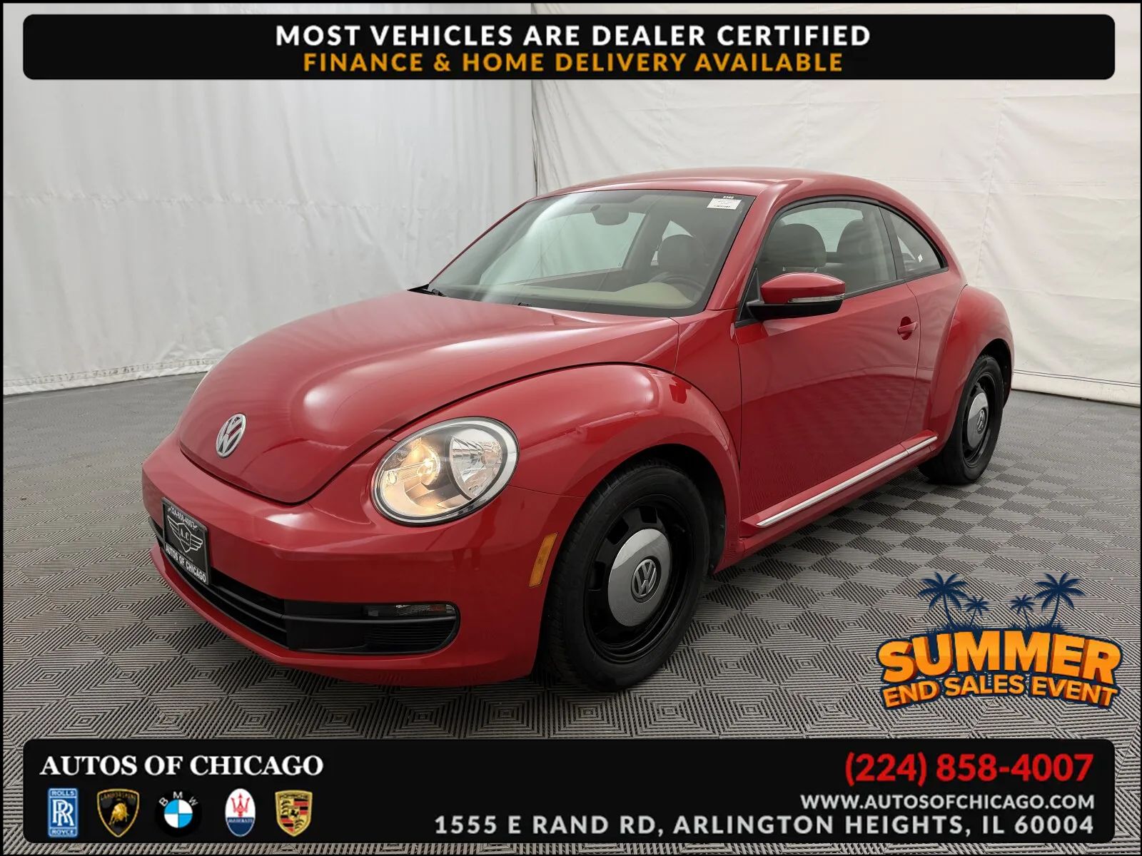 Red 2014 Volkswagen Beetle Hatchback Front-Wheel Drive 5-Speed Manual Overdrive