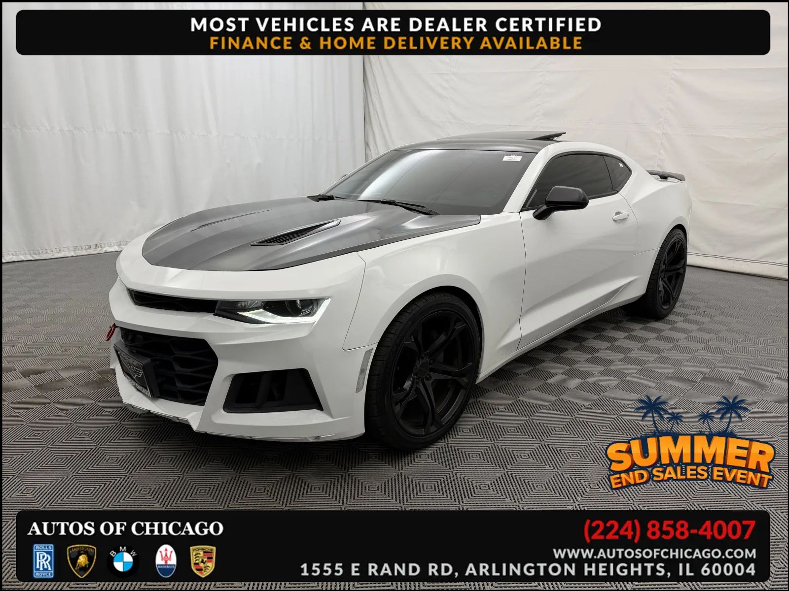 White 2016 Chevrolet Camaro Coupe Rear-Wheel Drive 8-Speed Automatic