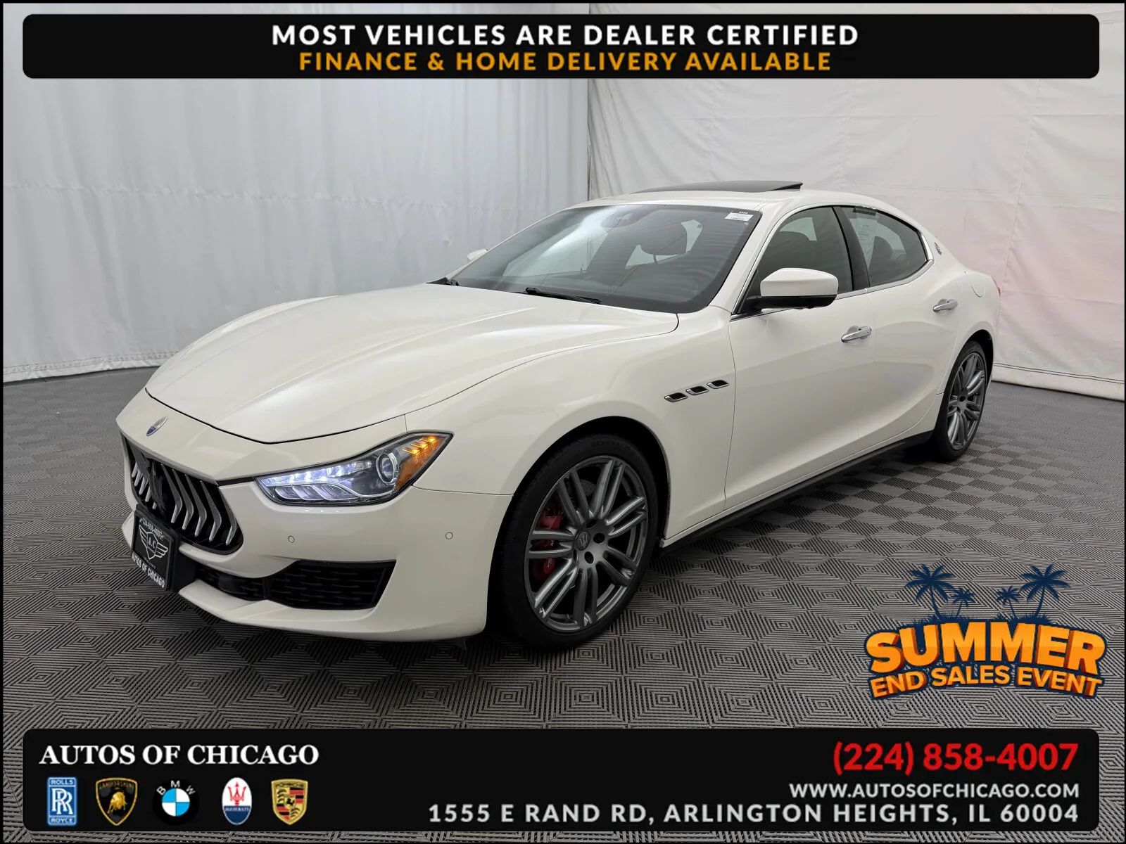White 2018 Maserati Ghibli Sedan All-Wheel Drive 8-Speed Automatic Overdrive