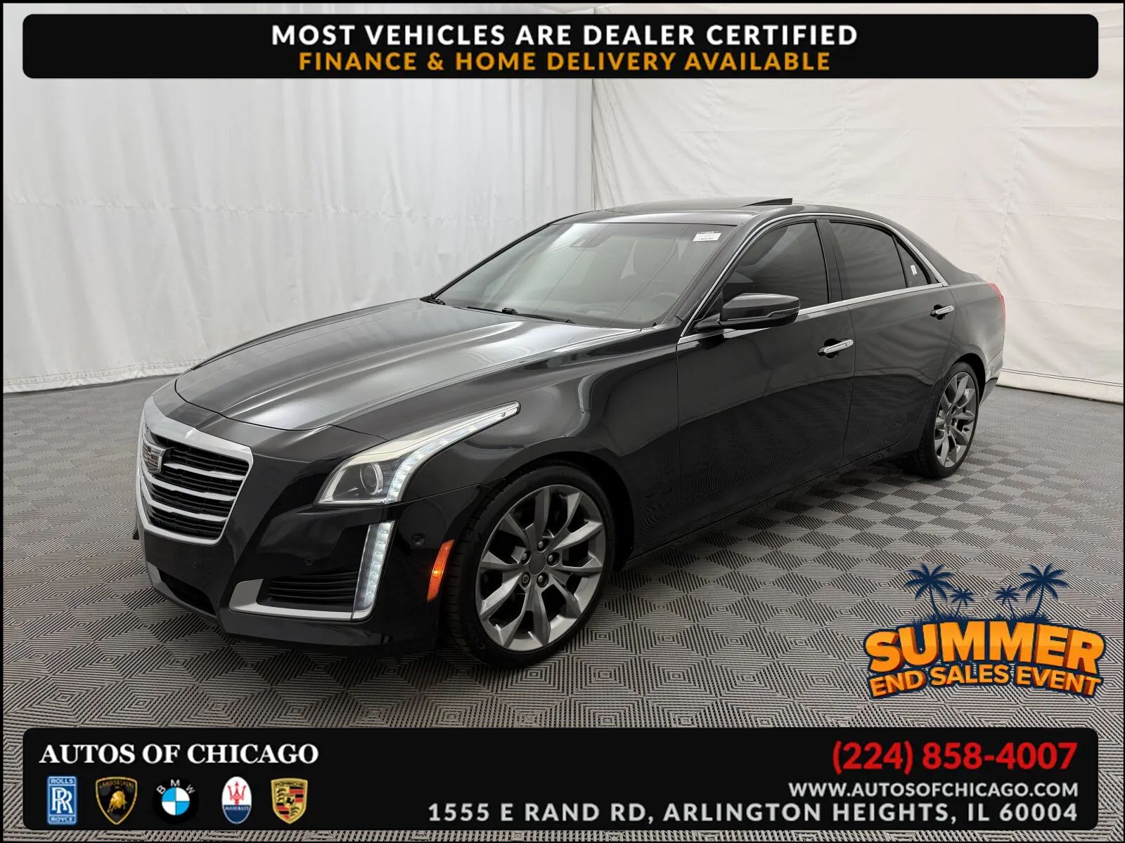 Black 2015 Cadillac CTS Sedan All-Wheel Drive 6-Speed Automatic