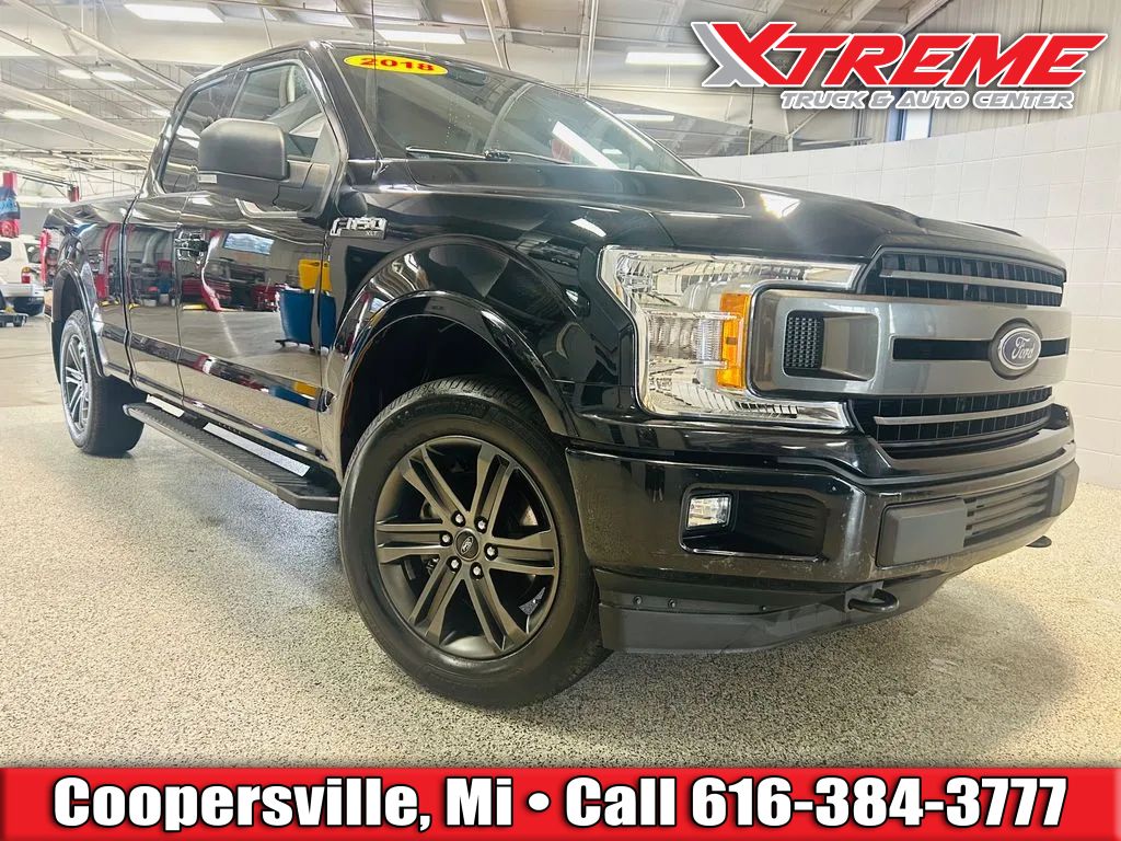 Black 2018 Ford F-150 Pickup Truck Four-Wheel Drive Automatic