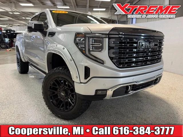 Silver 2022 GMC Sierra 1500 Pickup Truck Four-Wheel Drive Automatic