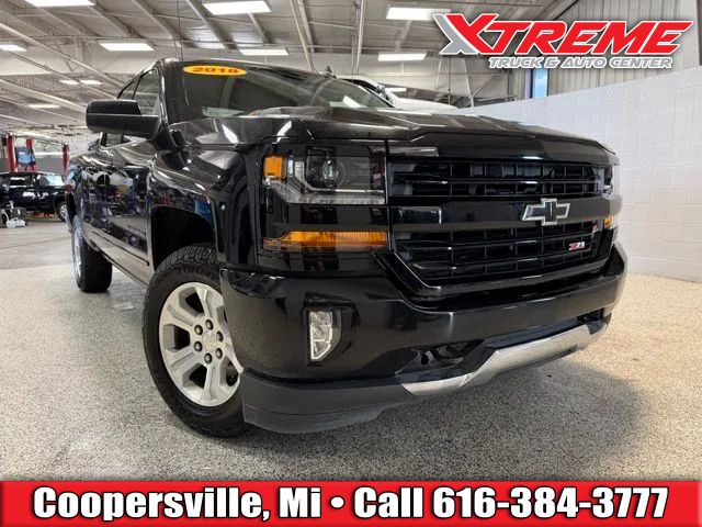 Black 2018 Chevrolet Silverado 1500 Pickup Truck Four-Wheel Drive 6-Speed Automatic Overdrive