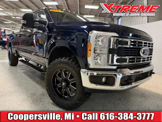Blue 2023 Ford F-250 Super Duty Pickup Truck Four-Wheel Drive Automatic