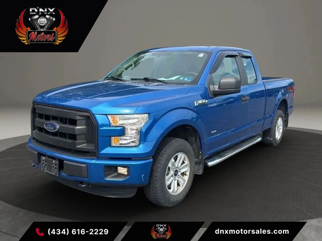 Blue 2016 Ford F-150 Pickup Truck Four-Wheel Drive 6-Speed Automatic