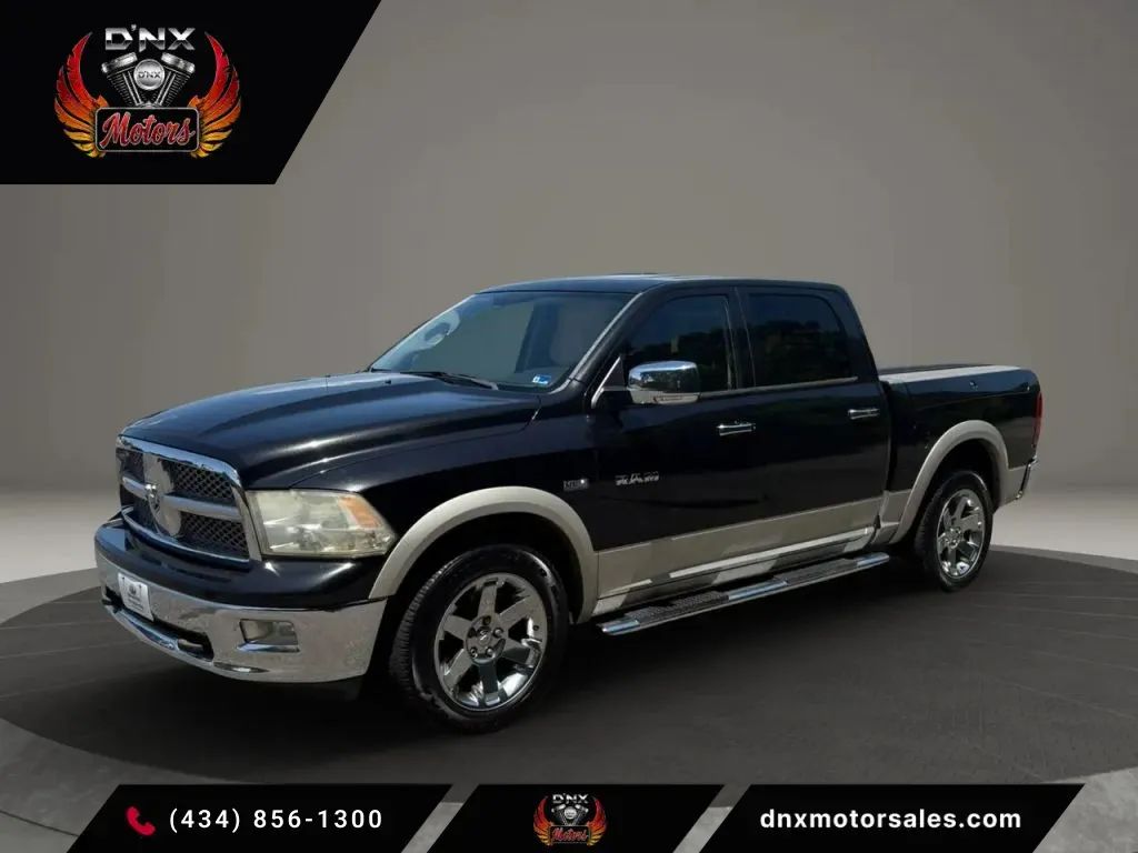 Gray 2010 Dodge RAM 1500 Pickup Truck Four-Wheel Drive 5-Speed Automatic Overdrive