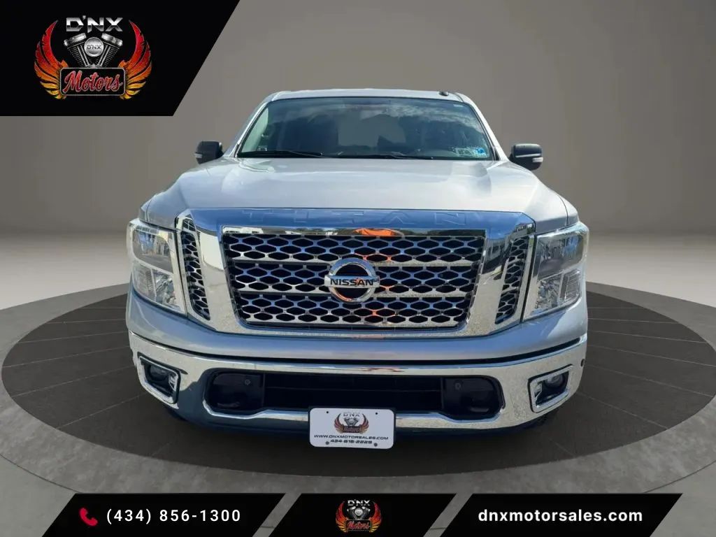 Silver 2019 Nissan Titan Pickup Truck Four-Wheel Drive 7-Speed Automatic