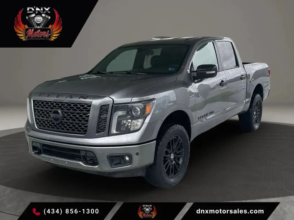 Gray 2018 Nissan Titan Pickup Truck Four-Wheel Drive 7-Speed Automatic