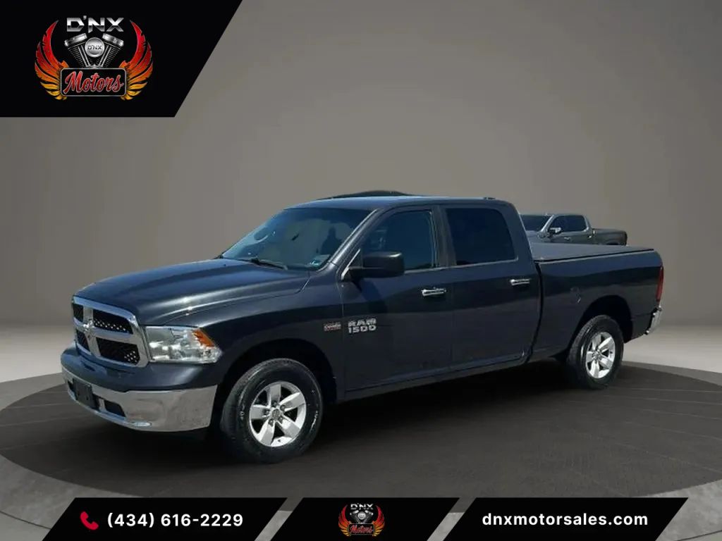 Gray 2017 RAM 1500 SLT Crew Cab LB 4WD Pickup Truck Four-Wheel Drive Automatic