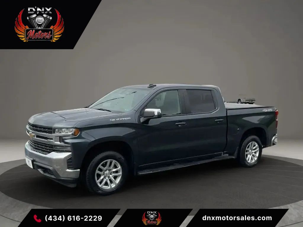 Blue 2020 Chevrolet Silverado 1500 LT Crew Cab 4WD Pickup Truck Four-Wheel Drive 8-Speed Automatic Overdrive