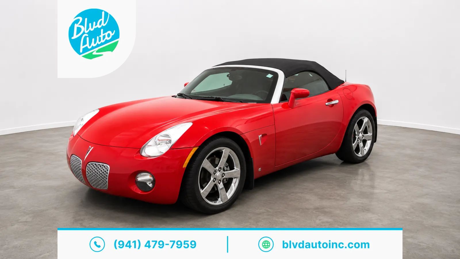 Red 2007 Pontiac Solstice Convertible Rear-Wheel Drive 5-Speed Manual