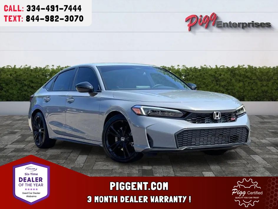 Gray 2026 Honda Civic Sedan Front-Wheel Drive Manual