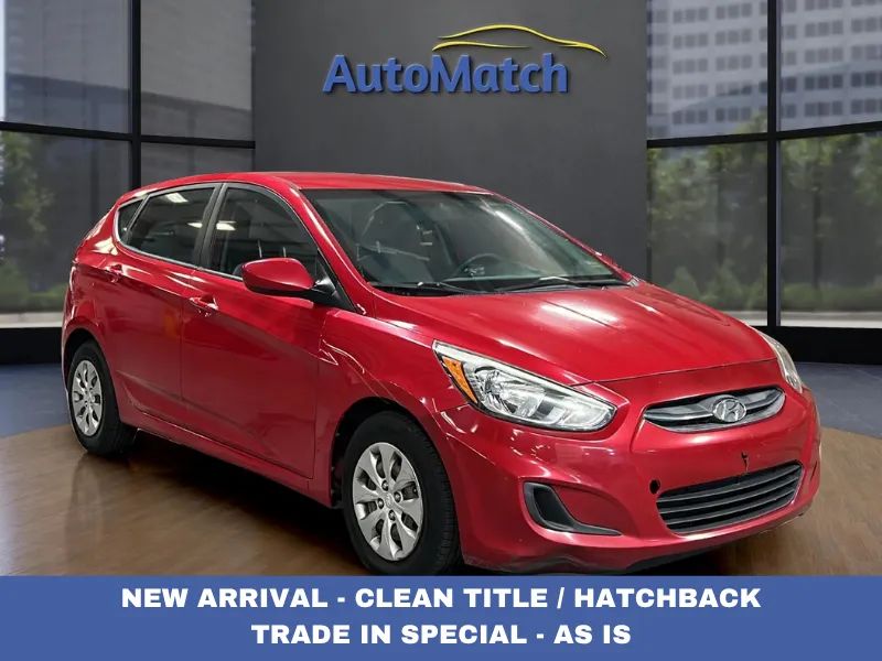 Red 2016 Hyundai Accent Hatchback Front-Wheel Drive 6-Speed Automatic Overdrive