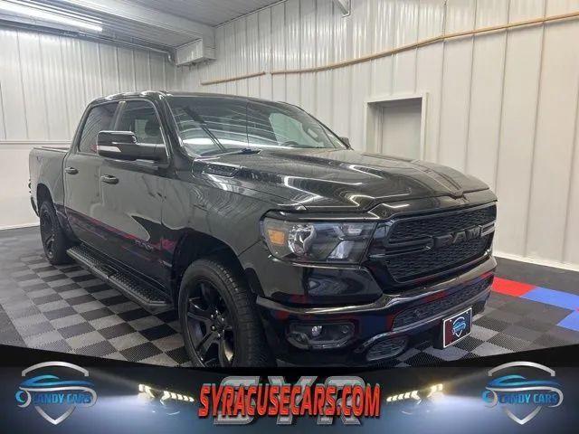 Black 2022 RAM 1500 Big Horn Crew Cab 4WD Pickup Truck Four-Wheel Drive 8-Speed Automatic