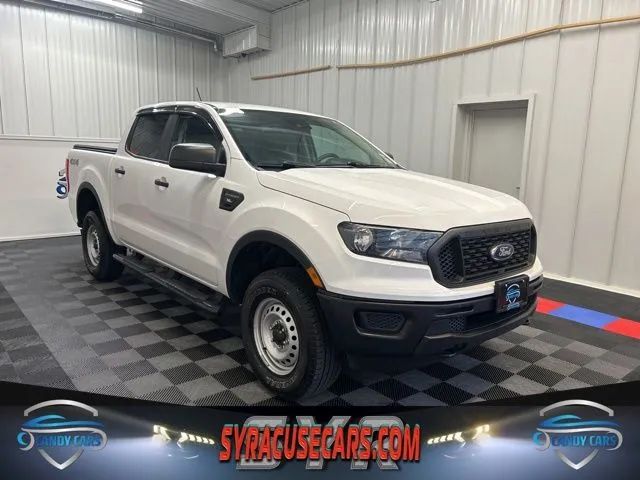 White 2021 Ford Ranger XL SuperCrew 4WD Pickup Truck Four-Wheel Drive Automatic
