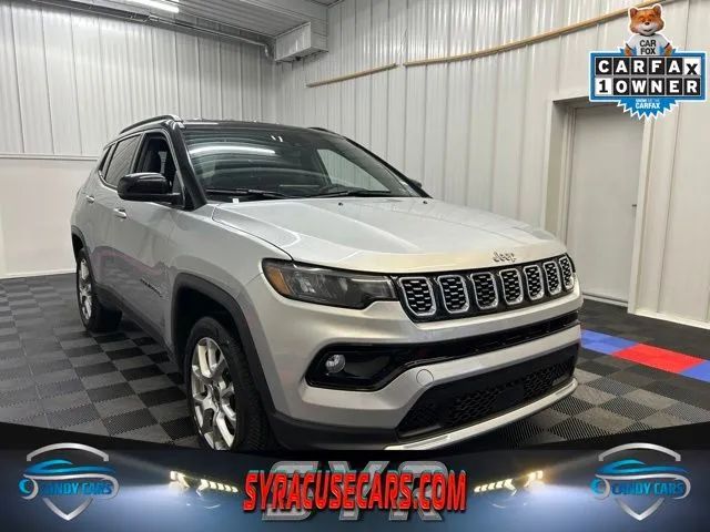 Silver 2025 Jeep Compass SUV / Crossover Four-Wheel Drive 8-Speed Automatic