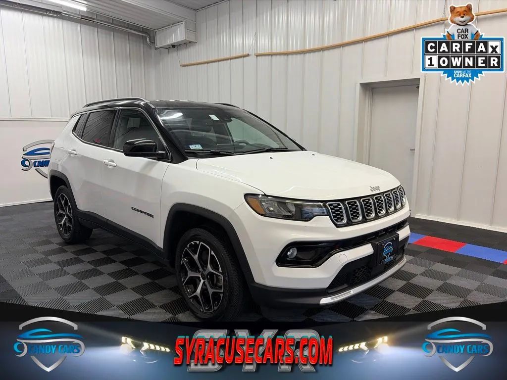 White 2025 Jeep Compass SUV / Crossover Four-Wheel Drive 8-Speed Automatic