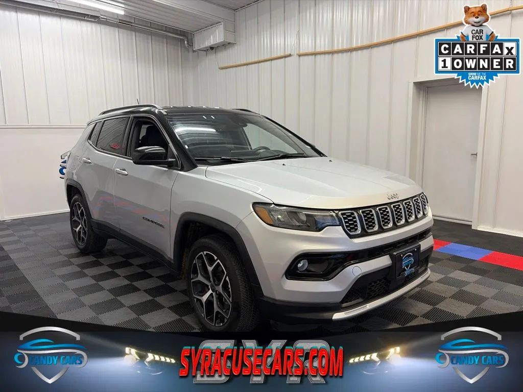 Silver 2025 Jeep Compass SUV / Crossover Four-Wheel Drive 8-Speed Automatic