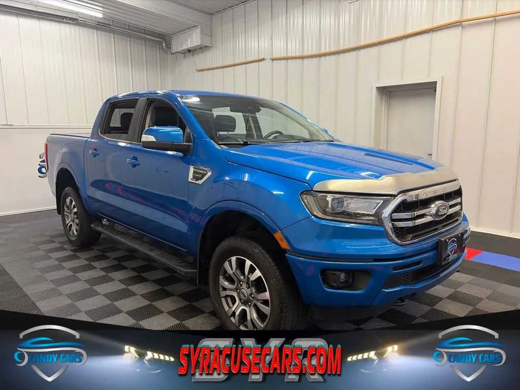 Blue 2021 Ford Ranger Pickup Truck Four-Wheel Drive Automatic