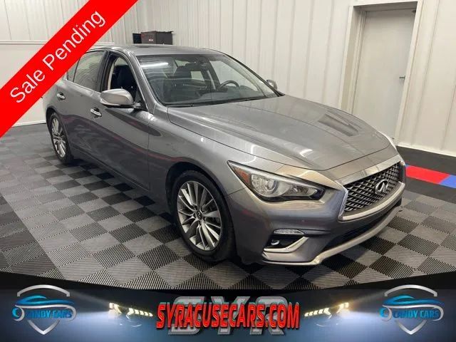 Gray 2023 INFINITI Q50 Sedan All-Wheel Drive 7-Speed Automatic Overdrive