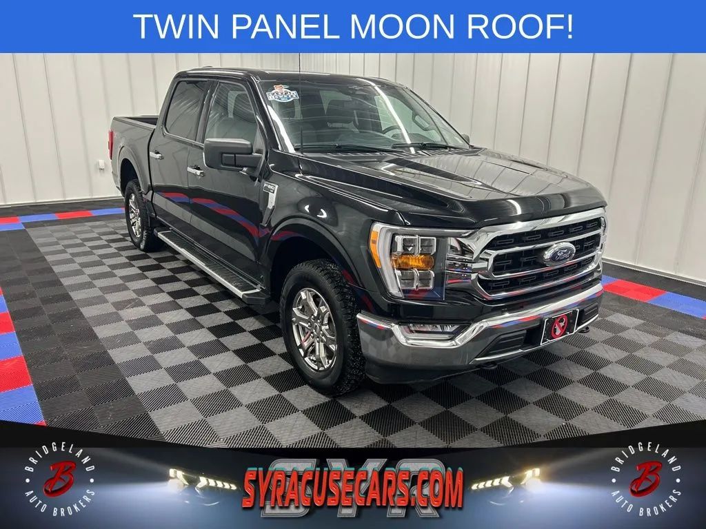 Black 2023 Ford F-150 XLT SuperCrew 4WD Pickup Truck Four-Wheel Drive Automatic