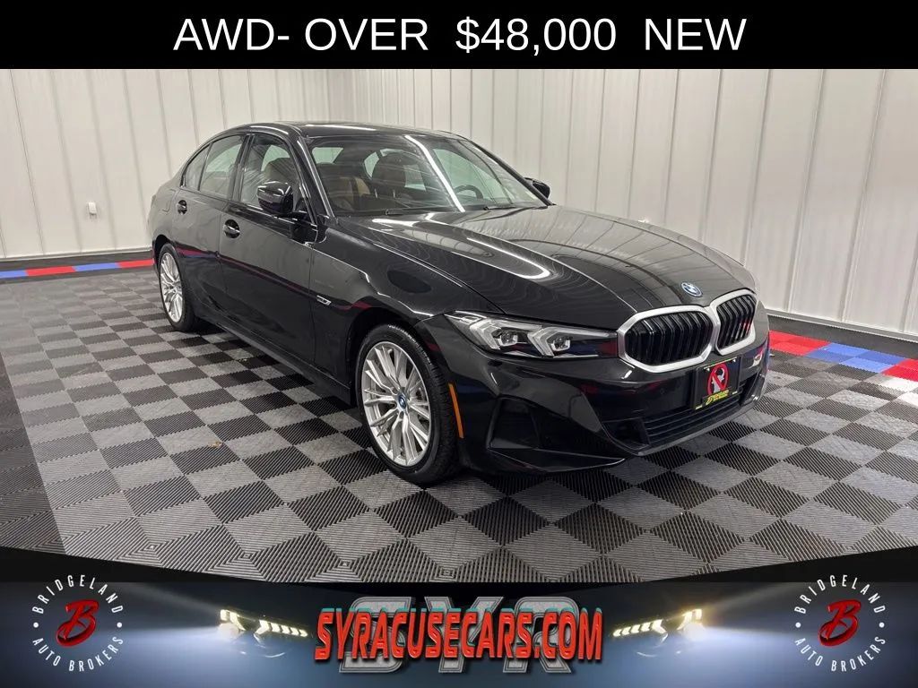Black 2023 BMW 3 Series 330e Hybrid Plug-in xDrive AWD Sedan All-Wheel Drive 8-Speed Automatic