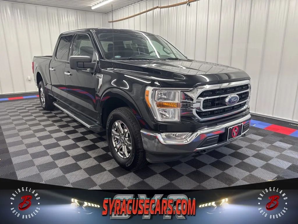 Black 2022 Ford F-150 Pickup Truck Four-Wheel Drive Automatic