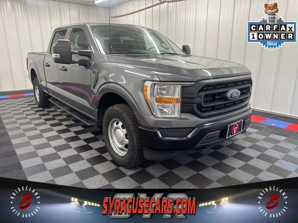 Gray 2022 Ford F-150 Pickup Truck Four-Wheel Drive Automatic