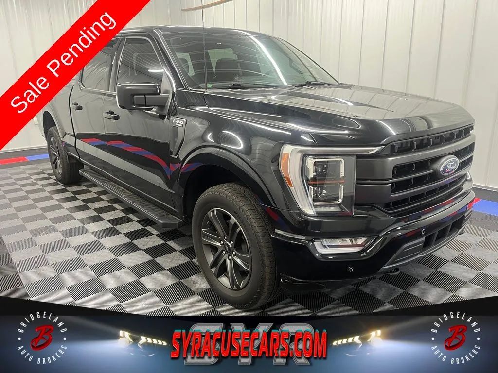 Black 2022 Ford F-150 Pickup Truck Four-Wheel Drive Automatic